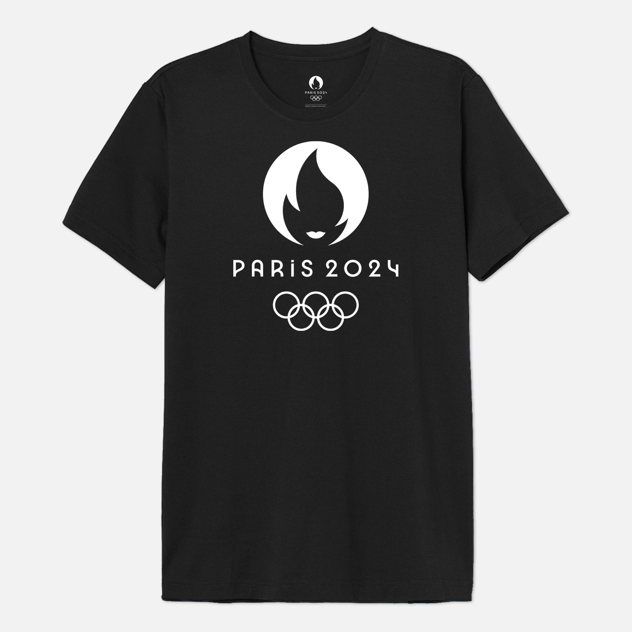 Tshirt Noir Officiel Paris 2024 Essential COTTON DIVISION PARIS 2024